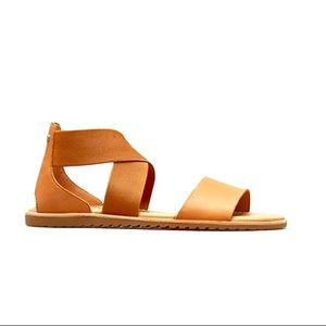 NWT Sorel Ella Sandal Camel Brown Size 8